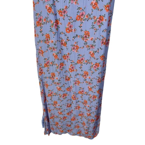 y2k Vintage April Cornell Purple Lilac and Orange Floral Maxi Dress Size S - Picture 3 of 9